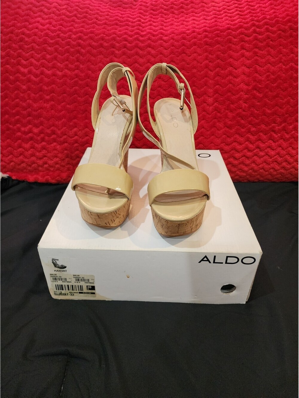 Aldo Harvat_32 89379685 Woman Plataform Strappy Sandals Beige 40B